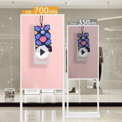 كشك عرض لافتات رقمية مقاس 43 بوصة، ملصق عرض إعلاني قائم على الأرضية الداخلية، شاشة LCD تجارية مع مشغل وسائط تلقائي، نظام Android، USB/WiFi in Kuwait