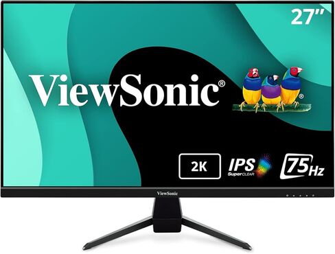 شاشة فيوسونيك VX2767U-2K مقاس 27 بوصة 1440 بكسل IPS مع 65 وات USB C ودعم محتوى HDR10 وHDMI وDP (متجدد) in Saudi Arabia