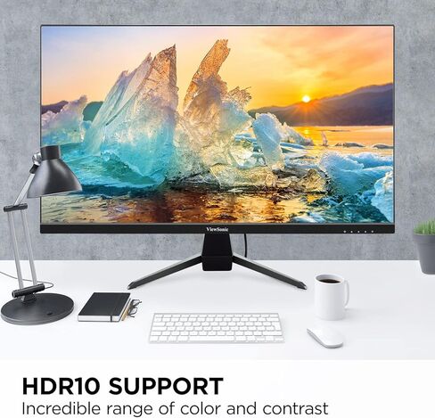 شاشة فيوسونيك VX2767U-2K مقاس 27 بوصة 1440 بكسل IPS مع 65 وات USB C ودعم محتوى HDR10 وHDMI وDP (متجدد) in Saudi Arabia