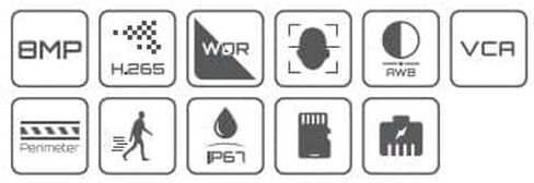 كاميرا شبكة تيتانيوم IP-5IR8E3B2-28 بدقة 8 ميجابكسل، بدقة 4K UHD، رؤية ليلية بالأشعة تحت الحمراء 50 متر، H.265+، PoE، IP67، صوت وبطاقة MicroSD in Kuwait