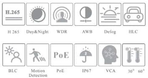 Titanium IP-5IR4E3BA3-MZ 4MP Bullet Network Camera, Motorized 2.8–12mm Lens, IR Night Vision, H.265+, IP67 Waterproof, PoE in Saudi Arabia