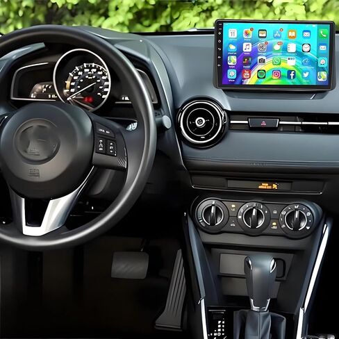 9-Inch Car Stereo Radio for Mazda 2 Demio 2014 2015 2016 2017 2018 2019 2020 2021 2022 2023 with Carplay & Android Auto Touch Screen Head Unit GPS Bluetooth WiFi DSP FM RDS + Backup Camera, 2+64GB in Kuwait