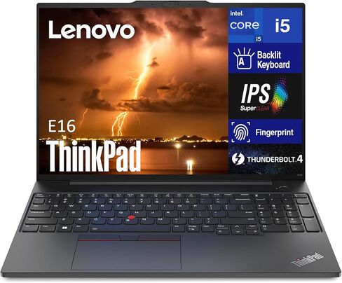 Lenovo ThinkPad E16 Gen 1 Business Laptop 16.0" IPS FHD+ (1920X1200) Display (Intel i5-1335U, 16GB DDR4, 512GB M.2 PCIe SSD, Intel Iris Xe, Copilot, Backlit, Fingerprint, Thunderbolt 4, Win 11 Pro) in Saudi Arabia