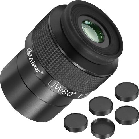 Alstar Fully Multi-Coated 2" Untra-Wide 80 Degree Eyepiece - Bundle with - 5 Pcs Dust Caps in Saudi Arabia