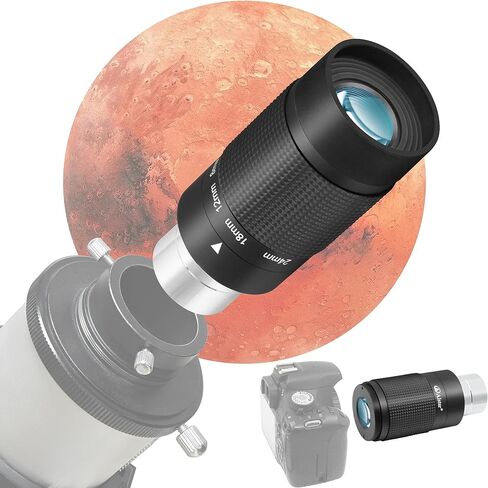 Alstar 1.25" 8-24mm Zoom Eyepiece - Bundle with - 2" 4-Element 2X Barlow Lens in Saudi Arabia