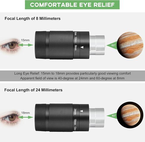 Alstar 1.25" 8-24mm Zoom Eyepiece - Bundle with - 2" 4-Element 2X Barlow Lens in Saudi Arabia
