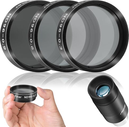 Alstar 8-24mm Telescope Zoom Eyepiece - Bundle with - 1.25" Telescope Moon Filter ND96 Kit in Saudi Arabia