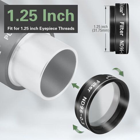 Alstar 8-24mm Telescope Zoom Eyepiece - Bundle with - 1.25" Telescope Moon Filter ND96 Kit in Saudi Arabia