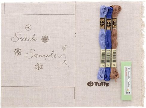 Tulip Embroidery Sampler Book, One Size, Ecru in Saudi Arabia