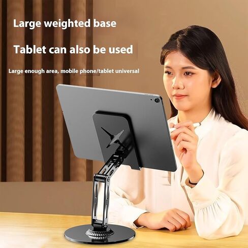 UncleS Phone Stand Heavy Duty 360 Rotating Tablet Holder Metal Desk Stand For Smartphones And E Readers Aluminum Phone Stand in Saudi Arabia