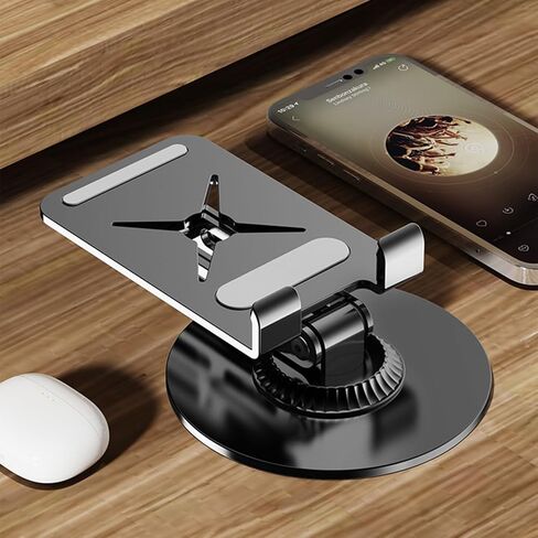 UncleS Phone Stand Heavy Duty 360 Rotating Tablet Holder Metal Desk Stand For Smartphones And E Readers Aluminum Phone Stand in Saudi Arabia