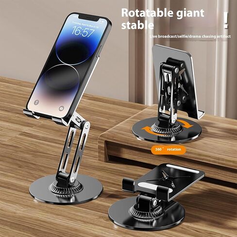 UncleS Phone Stand Heavy Duty 360 Rotating Tablet Holder Metal Desk Stand For Smartphones And E Readers Aluminum Phone Stand in Saudi Arabia