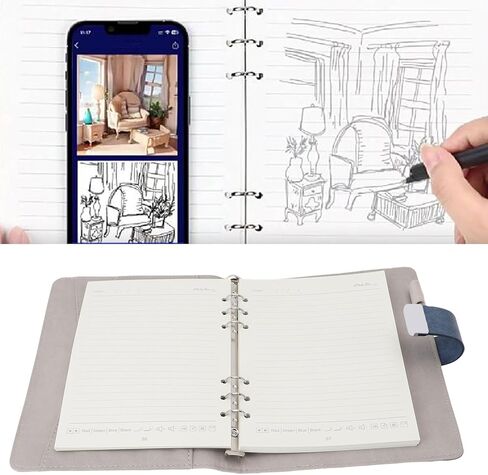 Digital Notebook with Smart Pen, Smart Sync Pen for Note Taking, Electronic Writing Pad with Fingerprint Lock, AI Voice Painting & Text Translation, APP for iOS & in Saudi Arabia