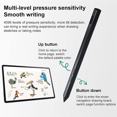 Rechargeable Smooth Writing Active Pen for Xiaoxin Pad/Pad Pro Tab P11 Anti Touch Stylus AES 2.0 Wgp Precision Pen 2 with 4096 Levels Pressure Sensitivity and Up/Down Button in Saudi Arabia
