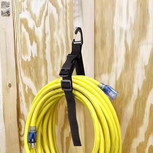 4 Pack Extension Cord Holder Organizer, Heavy Duty Tool Hanger Straps with Carabiner, Adjustable Utility Holder for Garage, Workshop, Tools and Cords in Saudi Arabia