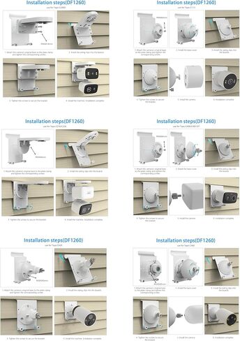HOLACA الفينيل انحياز مقاطع جبل لTP-Link Tapo C246D/C236/C216/C113/C420/C400/C400 Kit/C460 كاميرا الأمن، شاشة تابو الفينيل انحياز السنانير جبل in Kuwait