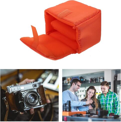 NOLITOY Polyester Waterproof Camera Lens Protective Case Shockproof Lens Pouch for DSLR and Mirrorless Cameras for Photographers Orange in Saudi Arabia