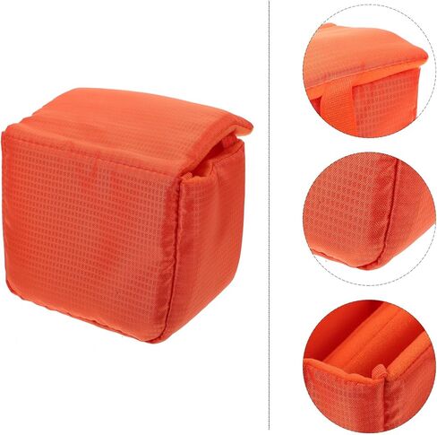 NOLITOY Polyester Waterproof Camera Lens Protective Case Shockproof Lens Pouch for DSLR and Mirrorless Cameras for Photographers Orange in Saudi Arabia