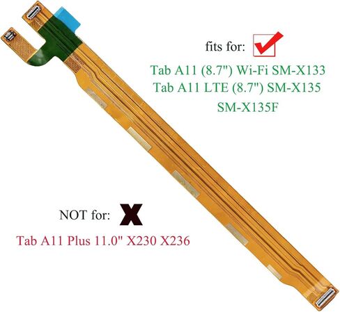 Ubrokeifixit Tab A11 X135 8.7" Motherboard Mainboard Connector LCD Display Flex Cable Replacement for Samsung Galaxy Tab A11 SM-X135 X133 X135F (Yellow-X135) in Saudi Arabia