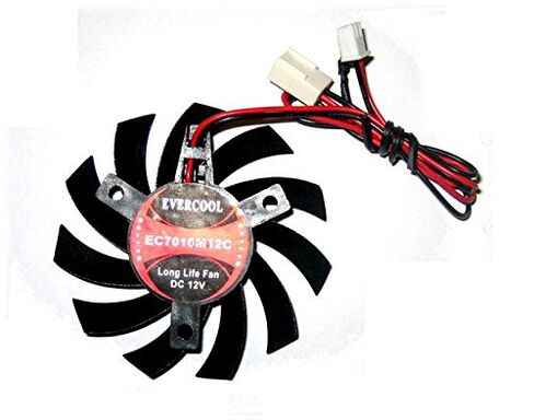 Evercool Video Card 70x70x10mm 12 Volt Frame Less Fan VC-EC7010M12C-B in Saudi Arabia