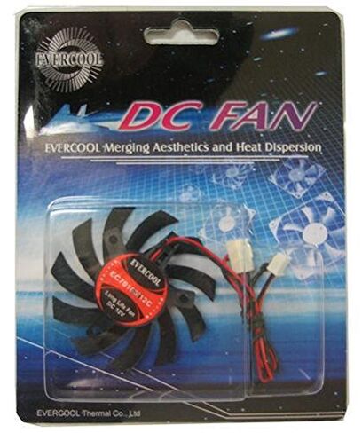 Evercool Video Card 70x70x10mm 12 Volt Frame Less Fan VC-EC7010M12C-B in Saudi Arabia