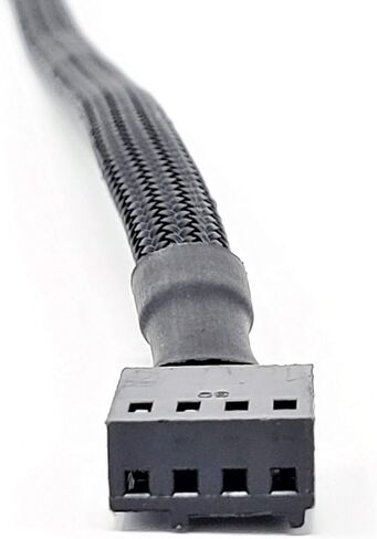 MICRO CONNECTORS كابل تمديد مروحة PWM بطول 30 سم، عبوتين (أسود) (PWM-100BK-2P) in Saudi Arabia