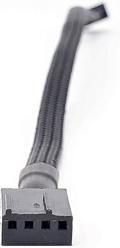 MICRO CONNECTORS كابل تمديد مروحة PWM بطول 30 سم، عبوتين (أسود) (PWM-100BK-2P) in Saudi Arabia