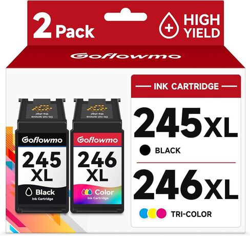 خرطوشة حبر PG-245XL CL-246XL بديلة لخرطوشة حبر Canon 245XL 246XL 245 246 عالية الإنتاجية لخرطوشة حبر الطابعة PIXMA MG2525 MG3022 MX490 TS202 TS3322 TR4520 TS302 TR4527 (1 أسود، 1 ثلاثي الألوان) in Kuwait