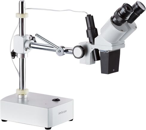 AmScope 5X-10X-15X-20X Stereo Binocular Microscope Boom + Incident Light in Saudi Arabia