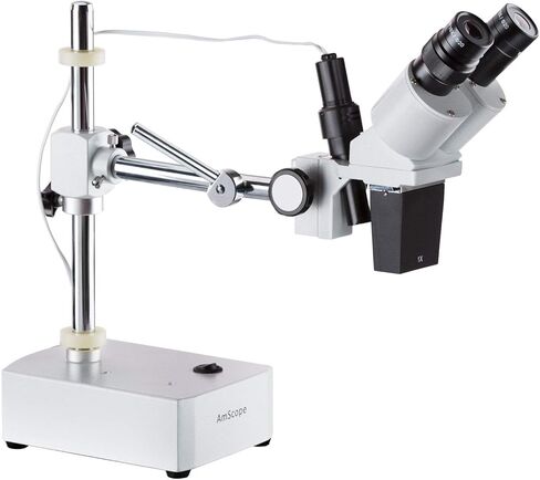 AmScope 5X-10X-15X-20X Stereo Binocular Microscope Boom + Incident Light in Saudi Arabia