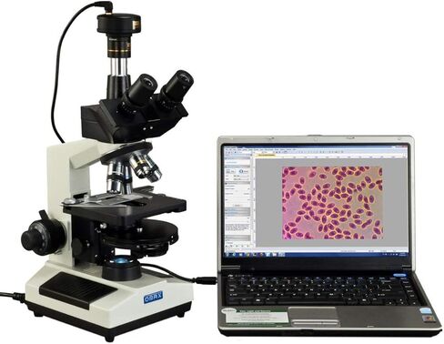 OMAX 40X-2500X Phase Contrast LED Trinocular Compound Microscope with 10MP Digital Camera in Saudi Arabia