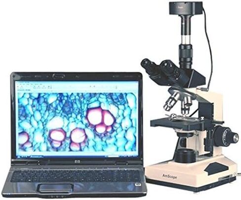 40X-1600X Biological Compound Microscope + 5MP Camera Win & Mac in Saudi Arabia