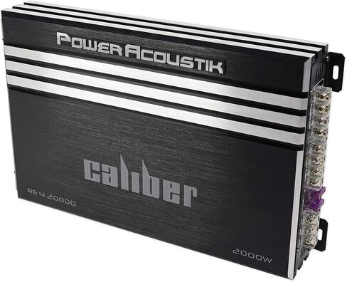 Power Acoustik RE4-2000D 2000 Watt 4-Channel Car Stereo Amplifier Bundle with Rockville RWK42 4 Gauge 4 Chan Car Amp Wiring Installation Wire Kit (2) RCA's in Saudi Arabia