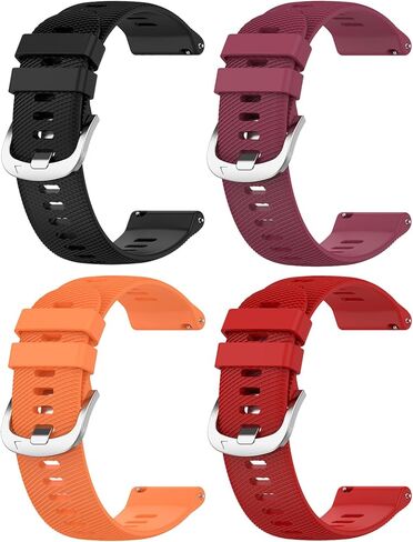 4 Pack Silicone Bands Compatible with IDW13/IDW16/IDW19 Smartwatch,Soft Sport Silicone Strap for Fitpolo/Woneligo/ENOMIR/TOOBUR/MILOUZ/Gydom/Faweio/Veryfit IDW19 Watch Band Women Men in Saudi Arabia