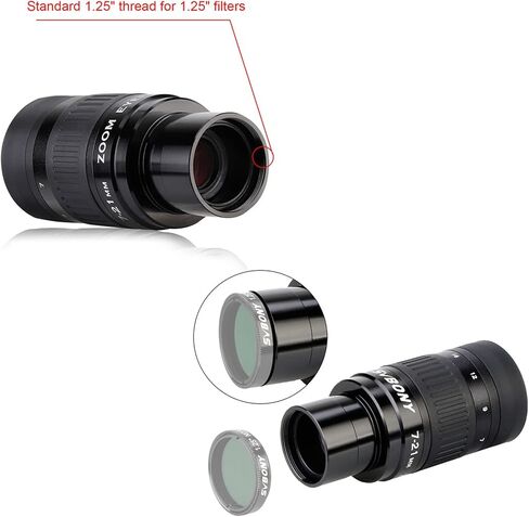 حزمة محول الهاتف الذكي العالمي SVBONY SV214 Pro ثلاثي المحاور مع عدسة تكبير SV135 مقاس 1.25 بوصة من 7 إلى 21 مم، للملاحظات الفلكية in Saudi Arabia