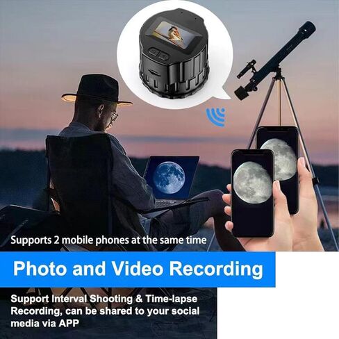Telescope Camera, 1.5in Screen Electronic Eyepiece Camera,16MP Telescope Eyepiece Video Recording, Planetary and Bird Watching, for 28mm to 50mm Optical Telescopes Microscopes in Kuwait