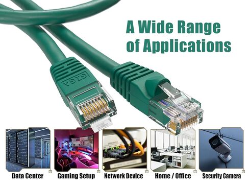 Cable Leader Cat 6 550 MHz UTP Snagless Ethernet Cable, Network Patch Cord (Green, 25 ft) in Saudi Arabia