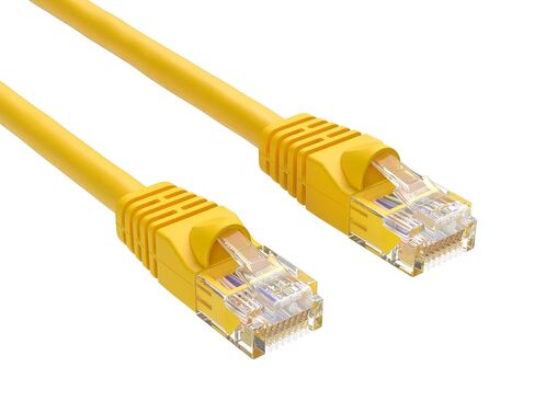 كابل إيثرنت Cat 6 550 ميجا هرتز UTP Snagless، سلك توصيل الشبكة (أصفر، 25 قدم) in Saudi Arabia