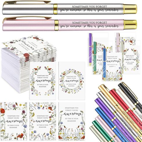 TecUnite 20 Sets Back to School Gifts Bulk for Women Teacher Sometimes You Forget Your Awesome Inspirational Appreciation Wildflower Notebook Ballpoint Pen Bags for Coworker Employee in Saudi Arabia