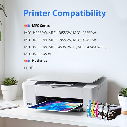 خراطيش حبر LC406 LC406XL بديلة لطابعة Brother LC 406XL 406 XL لأخيه MFC-J4335DW MFC-J5855DW MFC-J6955DW MFC-J6555DW FC-J4535DW MFC-J4345DW MFC-J5955DW، 5 عبوات in Saudi Arabia