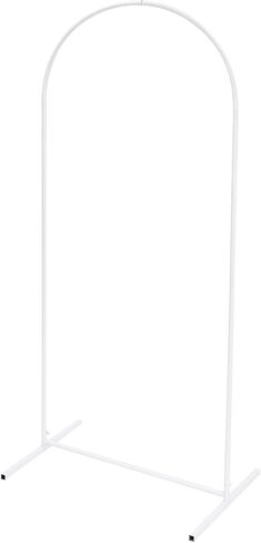 6.ft Tall Wedding Arch Kit - Steel Tube Arched Backdrop Stand with 11 lbs Load Capacity - White Modern Archway and Pink Cover for Ceremony Decorations & Photo Background in Saudi Arabia