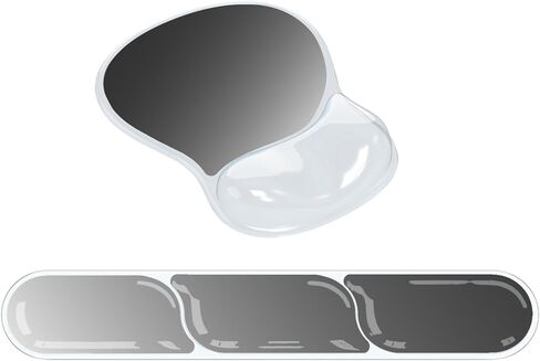 icolor Crystals Gel Mouse Pad Keyboard Wrist Rest Set, Ergonomic Keyboard & Mousepads Wrist Support, Non Slip Gel Keyboards Wrist Rest Desk Pad for Computer Laptop Gaming Office Gift (Black) in Kuwait