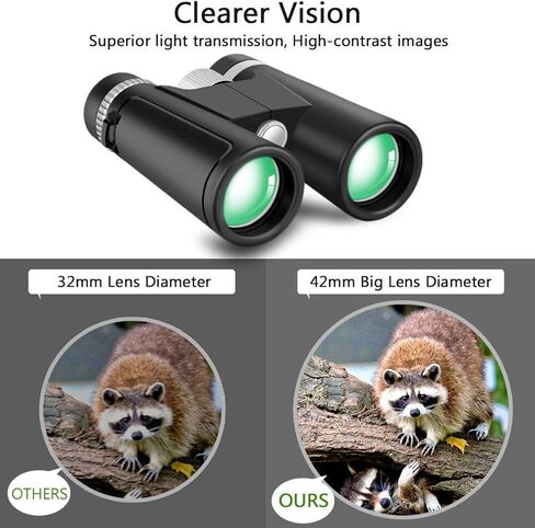 Telescope High Power Binoculars High Definition Binoculars 12X42 Waterproof Binoculars for Sightseeing Wildlife Watching Bird Watching Travel Outdoor Sports Portable in Saudi Arabia