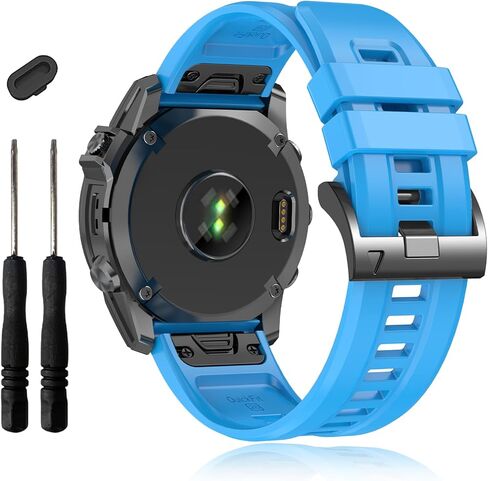 أشرطة EZMVZKU 26 مم سهلة التركيب لـ Garmin Fenix ​​8 AMOLED/8 Pro 51 مم/7X/7XPro Sapphire Solar Watchands بديلة لـ Fenix ​​6X/6X Pro/5X/5X Plus/Enduro 3/2/Quatix 8/epix Pro/Descent Mk3i/Tactix 8 51 مم in Kuwait