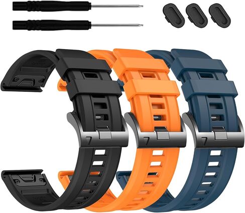 أشرطة EZMVZKU 26 مم سهلة التركيب لـ Garmin Fenix ​​8 AMOLED/8 Pro 51 مم/7X/7XPro Sapphire Solar Watchands بديلة لـ Fenix ​​6X/6X Pro/5X/5X Plus/Enduro 3/2/Quatix 8/epix Pro/Descent Mk3i/Tactix 8 51 مم in Kuwait