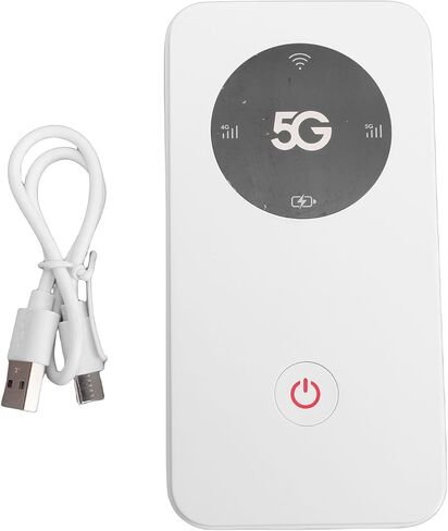 EBTOOLS 5G Mobile Hotspot، موجه WiFi 6 محمول مع سرعة تنزيل 2.77 جيجابت في الثانية للسفر في 200 دولة، لا حاجة إلى بطاقة SIM، يتصل بما يصل إلى 16 جهازًا، IP67 مقاوم للماء، 6100 مللي أمبير في الساعة in Kuwait