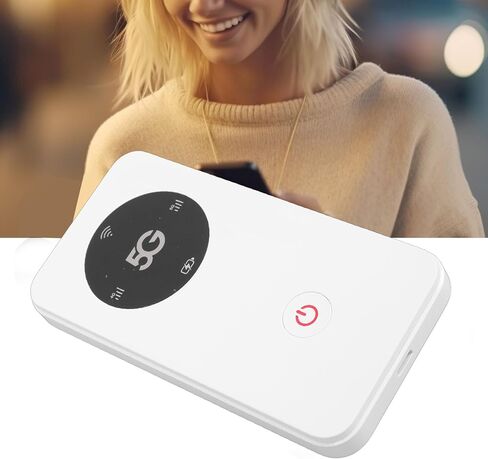 EBTOOLS 5G Mobile Hotspot، موجه WiFi 6 محمول مع سرعة تنزيل 2.77 جيجابت في الثانية للسفر في 200 دولة، لا حاجة إلى بطاقة SIM، يتصل بما يصل إلى 16 جهازًا، IP67 مقاوم للماء، 6100 مللي أمبير في الساعة in Kuwait