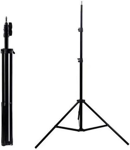 Iron Pipe Retractable Adjustable Background Stand Photography Studio Video for Office (2x2m/2.19x2.19yd Without Backdrop) in Saudi Arabia