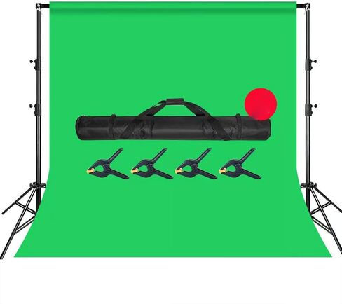 Iron Pipe Retractable Adjustable Background Stand Photography Studio Video for Office (2x2m/2.19x2.19yd Without Backdrop) in Saudi Arabia