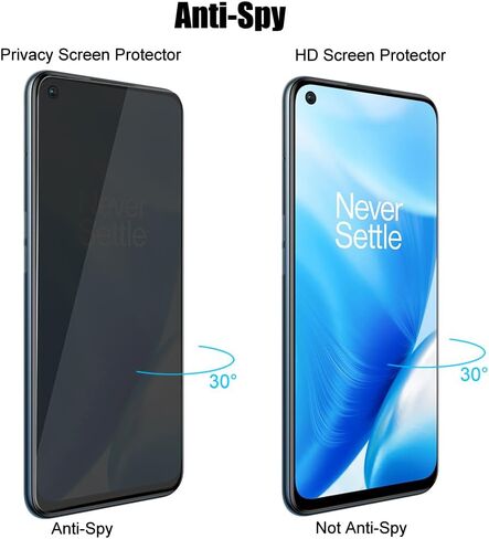 (3 Pack) For OnePlus Nord N200 5G / Nord N10 5G Privacy Screen Protector Anti Spy Private Tempered Glass, Anti Scratch, 9H Hardness in Saudi Arabia